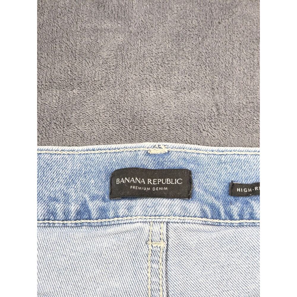 Banana Republic High Rise Wide Leg Crop Sz 34 Jeans Light Wash Premium Denim C36 - Picture 8 of 12